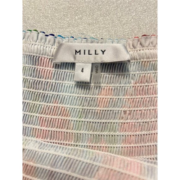 Milly Wyatt Paint Dahlia Print Mini Tiered High Waist Floral Skirt 4 Designer - Picture 5 of 5